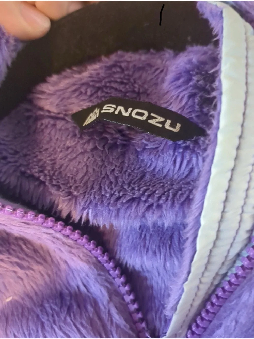 Girls Purple Ombre Puffer Jacket with Faux Fur Hood snozu size 4T